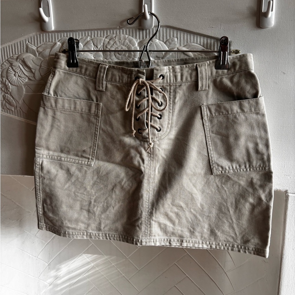 Y2K Lace-Up Mini Skirt